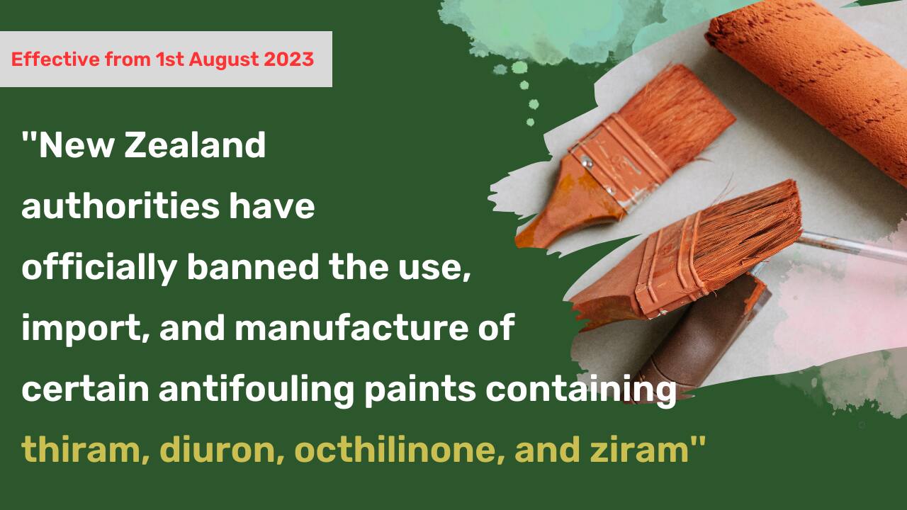 Antifouling paints containing harmful substances are no longer permitted after 1 August 2023
