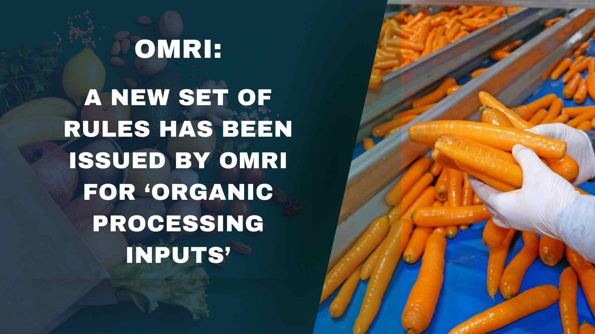 A new set of rules has been issued by OMRI for organic processing inputs
