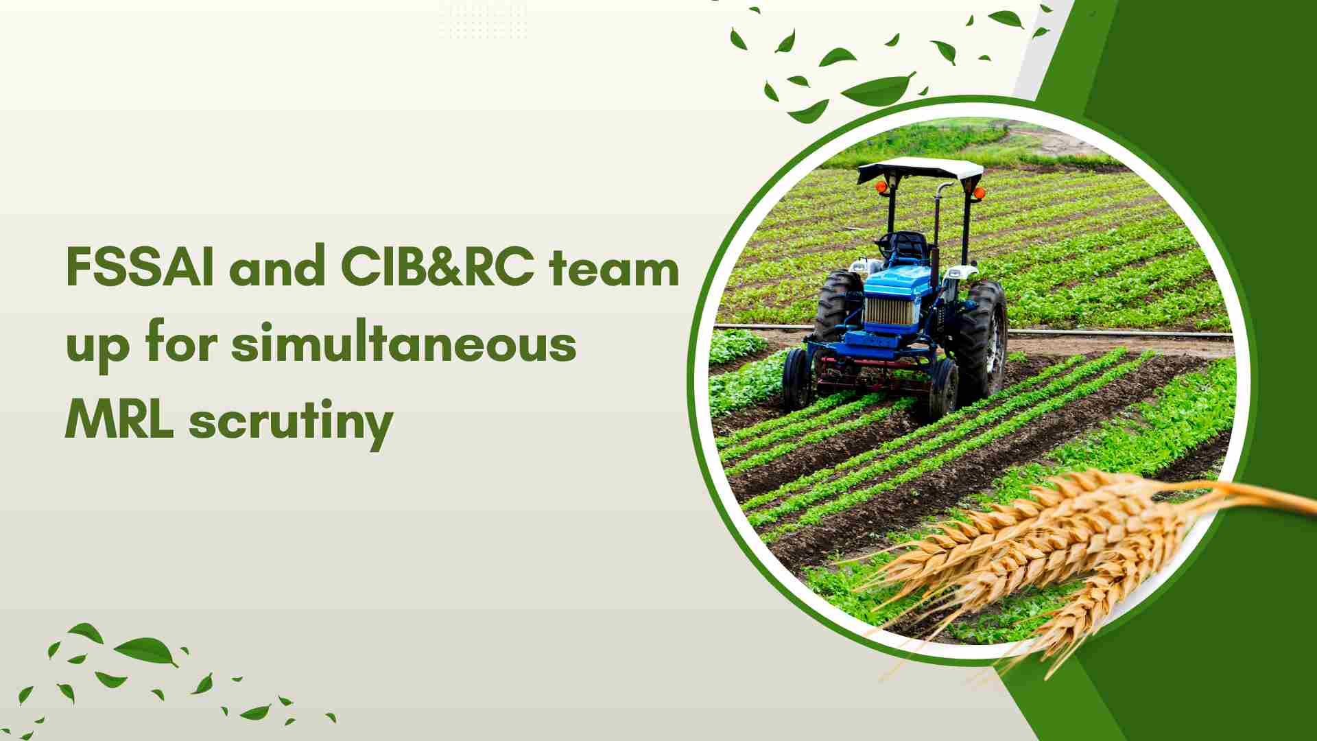 FSSAI and CIB&RC Team Up for Simultaneous MRL Scrutiny
